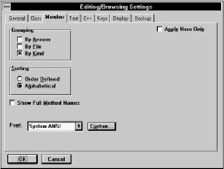 Figure 20-16 Member options