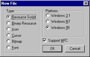 Figure 7-2 New File dialog box